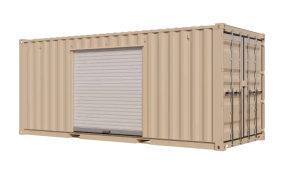 20ft New Storage Container w/ One 7ft Roll-up Door on Left Side