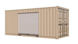 20ft New Storage Container w/ One 8ft Roll-up Doors on Left Side