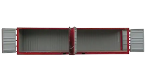 40ft New High Cube Open Side Shipping Container w/ Center Post